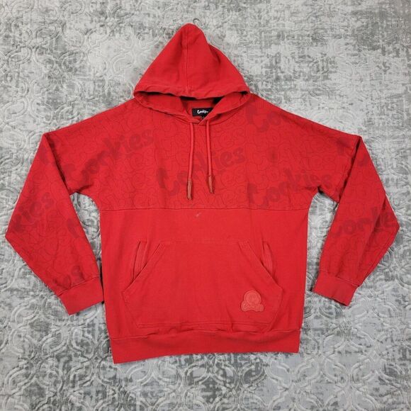 Cookies Other - Cookies SF Hoodie Mens Large Red Cannabis Stoner Pullover Sweatshirt  Distressed